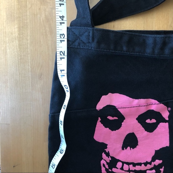Misfits Cotton Tote, Black/Pink, 14/10 Inches - Picture 3 of 5